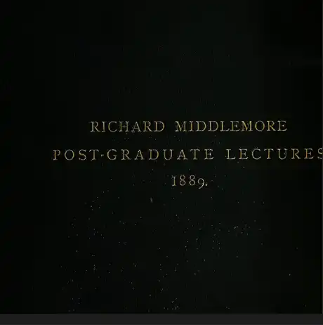 First Middlemore Lecture 